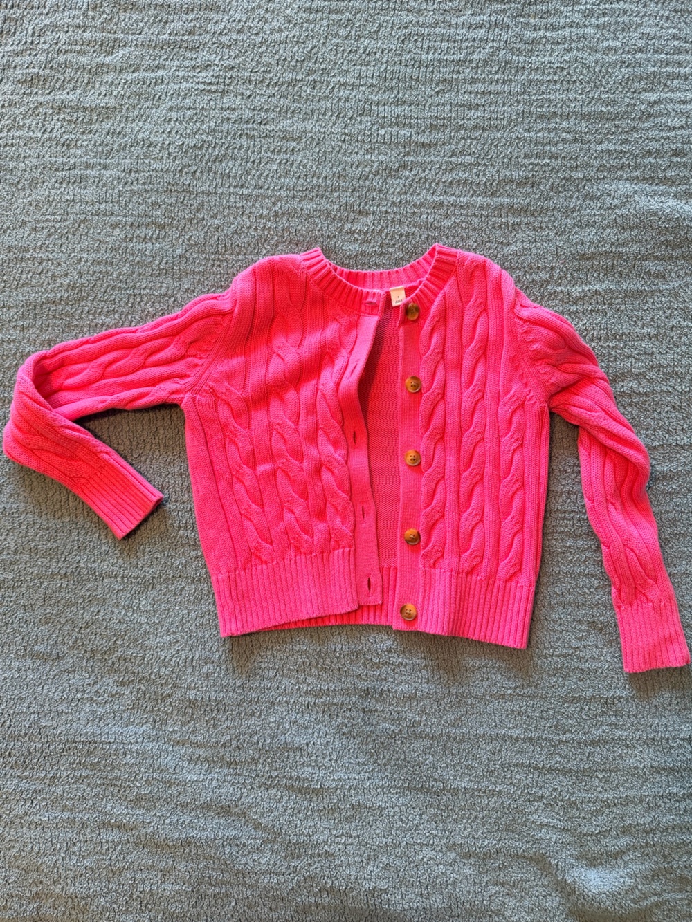 GAP Bright Pink Cable-Knit Cardigan